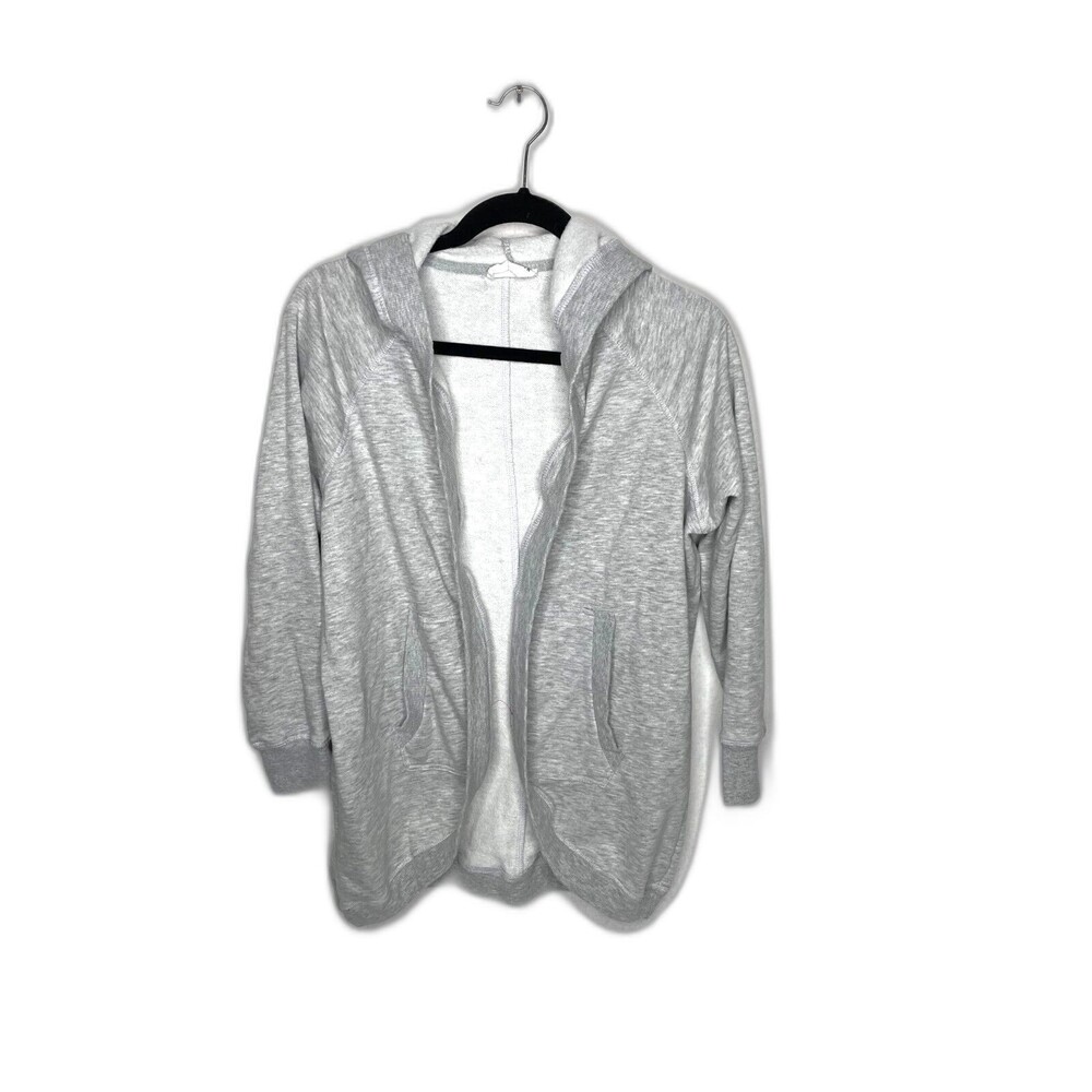 Olive & Oak Hooded Open Cardigan Gray Sweatshirt  Womens No Size Tag